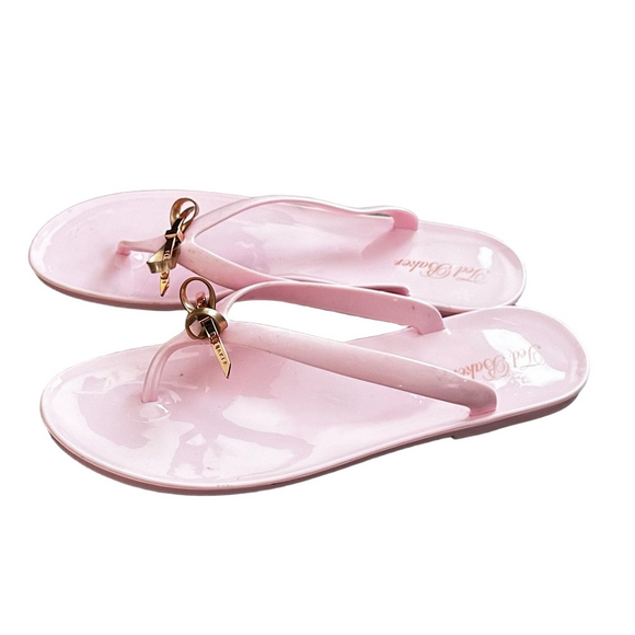 TED BAKER HEEBEI Pink Sz 10  JELLY THONG SANDALS - Picture 1 of 7